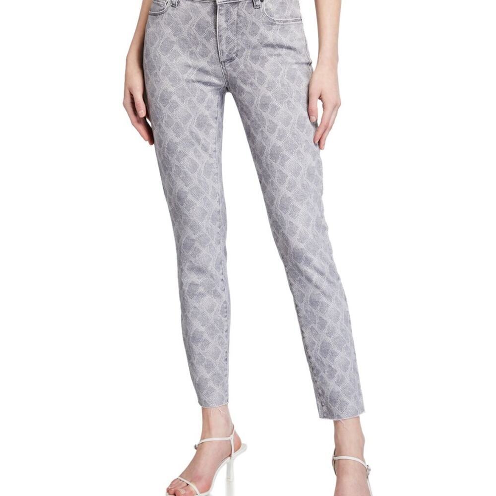 Paige Verdugo Ankle Jeans in Gray Animal Print